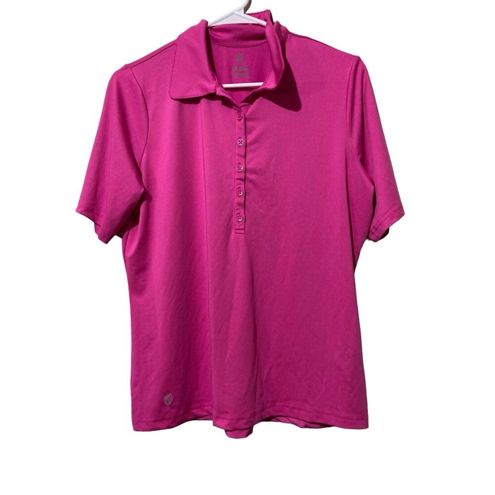 GG Blue Luxe Sport Sz L Womens Golf Top Hot pink Poly/spandex Stretch